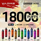 VAPME Crown Bar 18000 Pro Max Leather 18000 puffar Vape Pen för engångsbruk