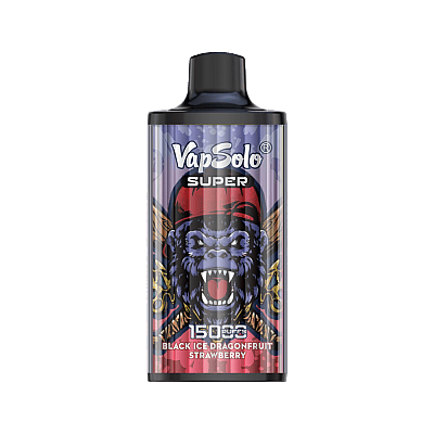 VapSolo Super 15K Puffs Disposable Vape offre flusso d'aria regolabile, bobina a rete e porta Type-C. Goditi 15K puff, capacità 25mL e opzioni di nicotina 2%/5%.
