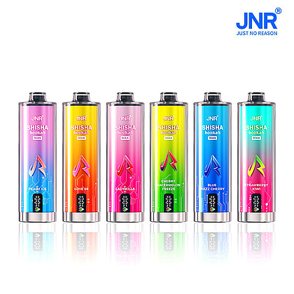 Vaporizadores coloridos JNR Shisha Hookah Max con varios sabores.