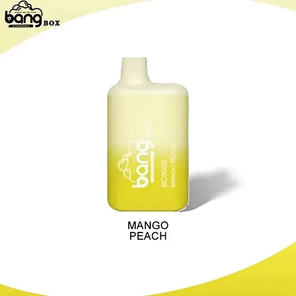 Bang Box BC5000 disposable vape in Mango Peach flavor.