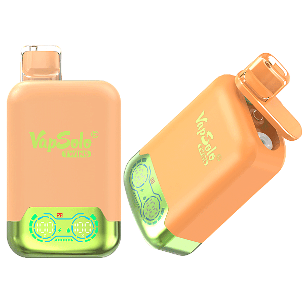 El vaporizador desechable VapSolo Twins 20K Puffs presenta sabores duales, una pantalla inteligente, flujo de aire ajustable, una bobina de malla de 1.0Ω y una batería de 650 mAh con tipo C.