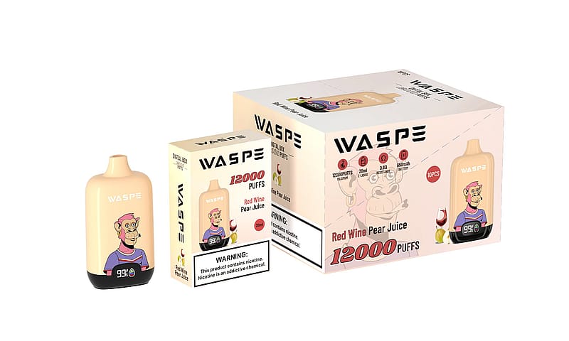 WASPE 12000 Puffs Digital Box Vape Popularité Cigarette Pod jetable