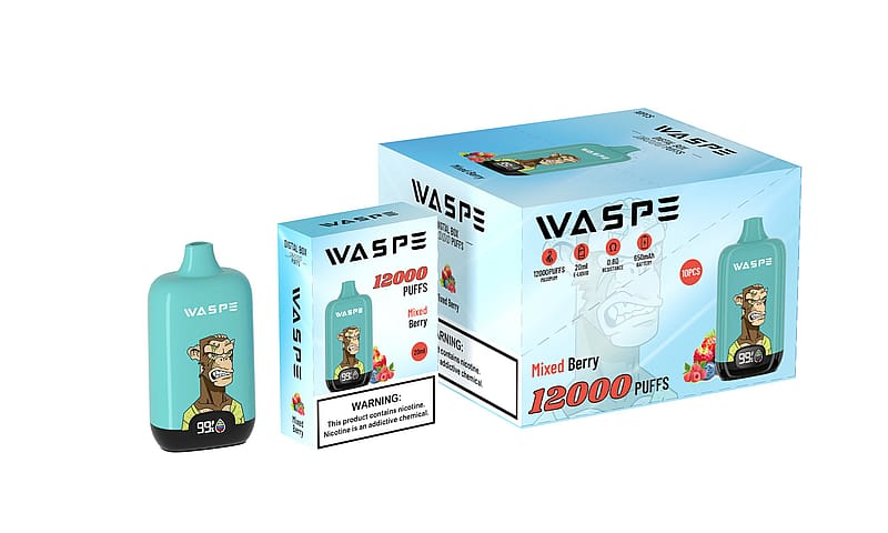 WASPE 12000 Puffs Digital Box Vape Popularité Cigarette Pod jetable