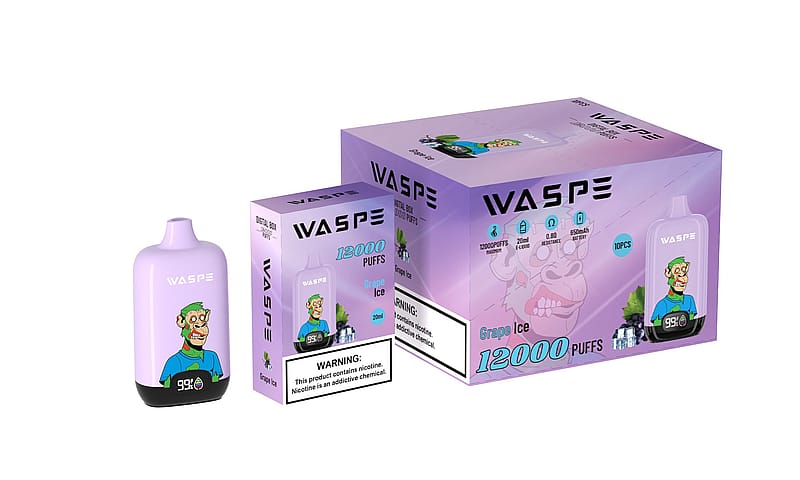 WASPE 12000 Puffs Digital Box Vape Popularité Cigarette Pod jetable