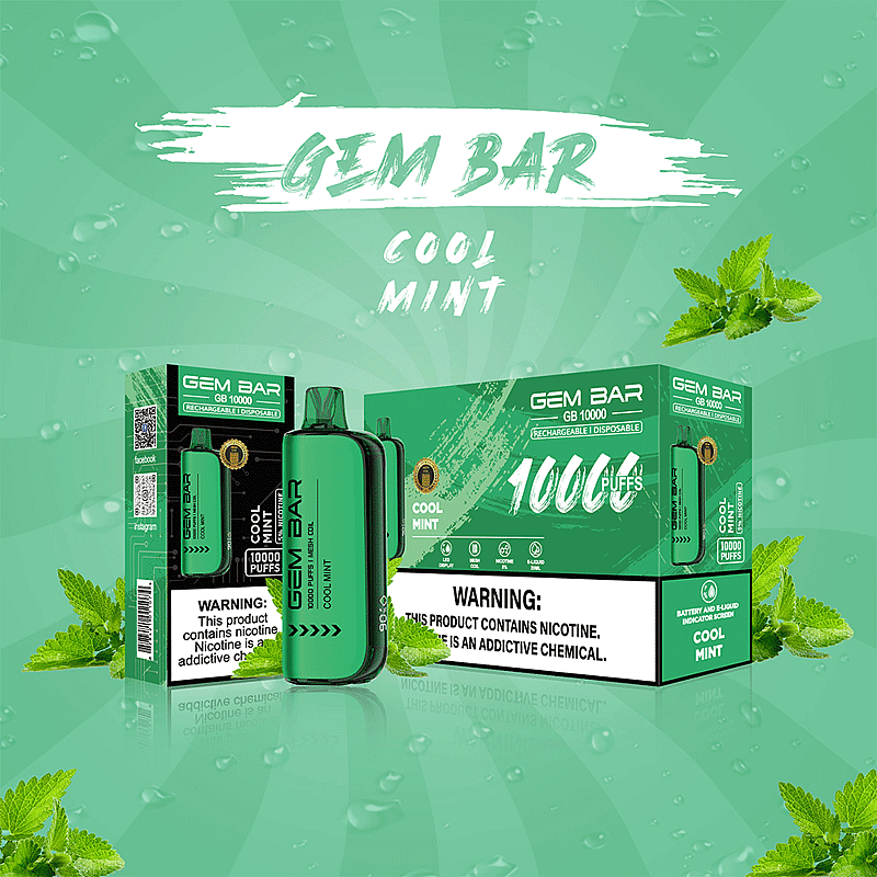 GEM BAR 10000 Puffs Styrka 5% Elektronisk cigarett Engångspenna för Vape