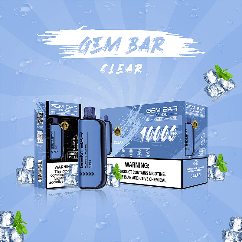 GEM BAR 10000 Puffs Styrka 5% Elektronisk cigarett Engångspenna för Vape