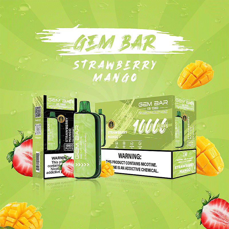 GEM BAR 10000 Puffs Styrka 5% Elektronisk cigarett Engångspenna för Vape