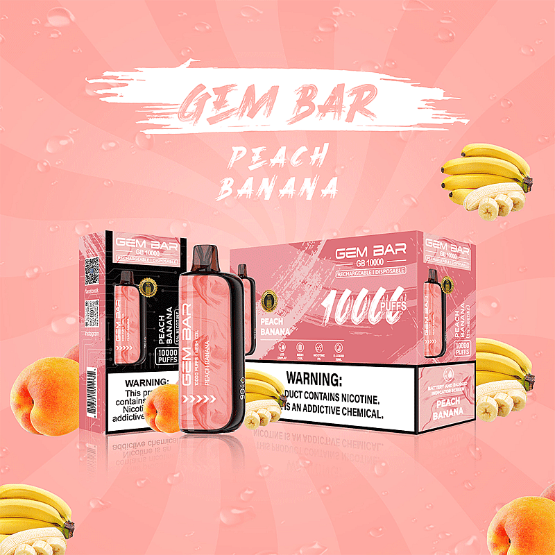 GEM BAR 10000 Puffs Styrka 5% Elektronisk cigarett Engångspenna för Vape