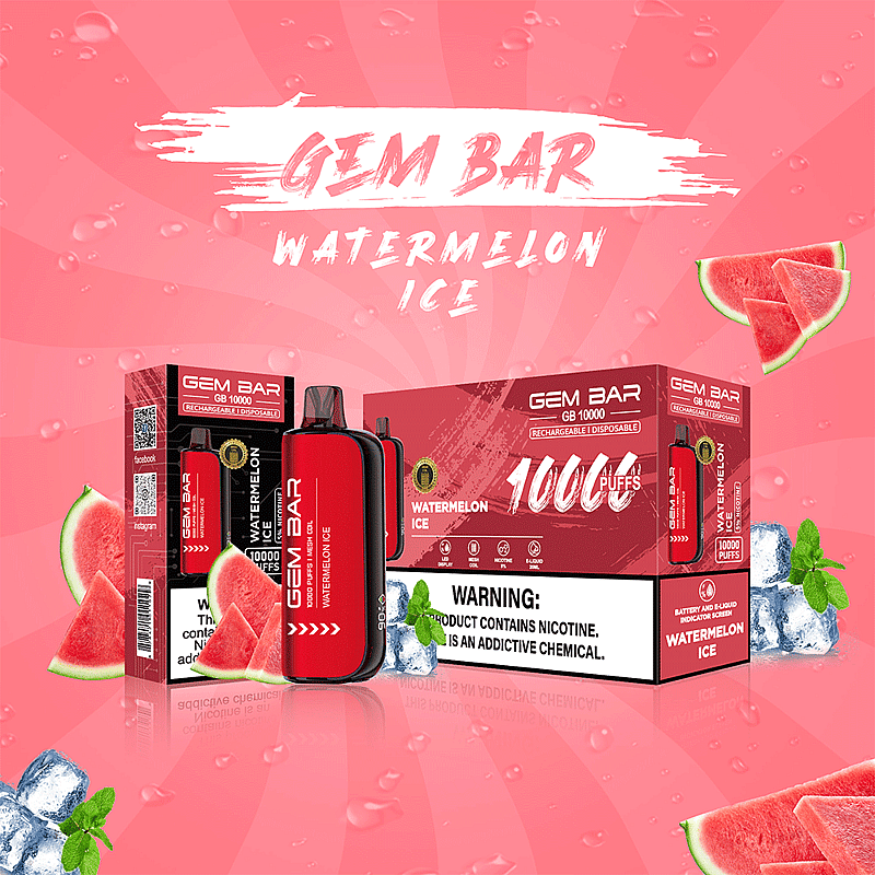 GEM BAR 10000 Puffs Styrka 5% Elektronisk cigarett Engångspenna för Vape