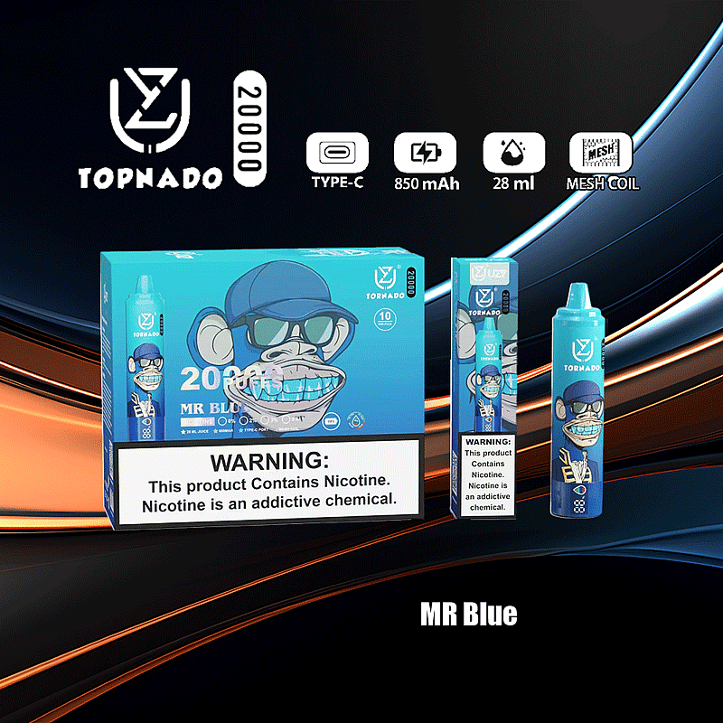 UZY Tornado 20000 Puffs 0% 2% 3% 5% Nicotine LED Display New Electronic Cigarette Pen