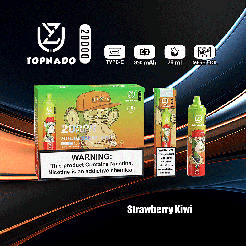 UZY Tornado 20000 Puffs 0% 2% 3% 5% Nicotine LED Display New Electronic Cigarette Pen