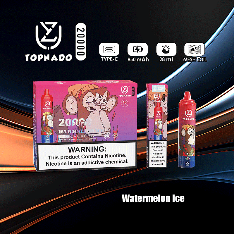UZY Tornado 20000 Puffs 0% 2% 3% 5% Nicotine LED Display New Electronic Cigarette Pen