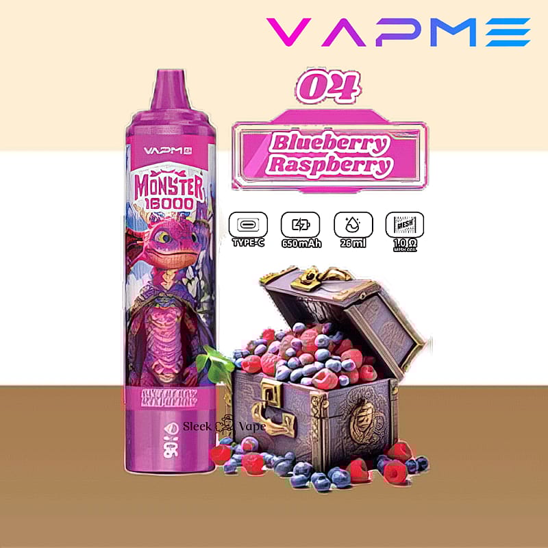 VAPME Monster 16000 bouffées 2% 5% Nicotine LED Display New Electronic Cigarette Pen