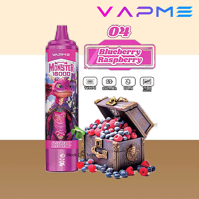 VAPME Monster 16000 Puffs 2% 5% Nicotine LED Display New Electronic Cigarette Pen