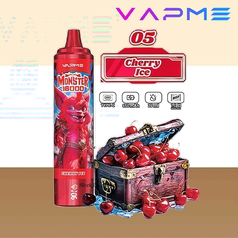 VAPME Monster 16000 bouffées 2% 5% Nicotine LED Display New Electronic Cigarette Pen
