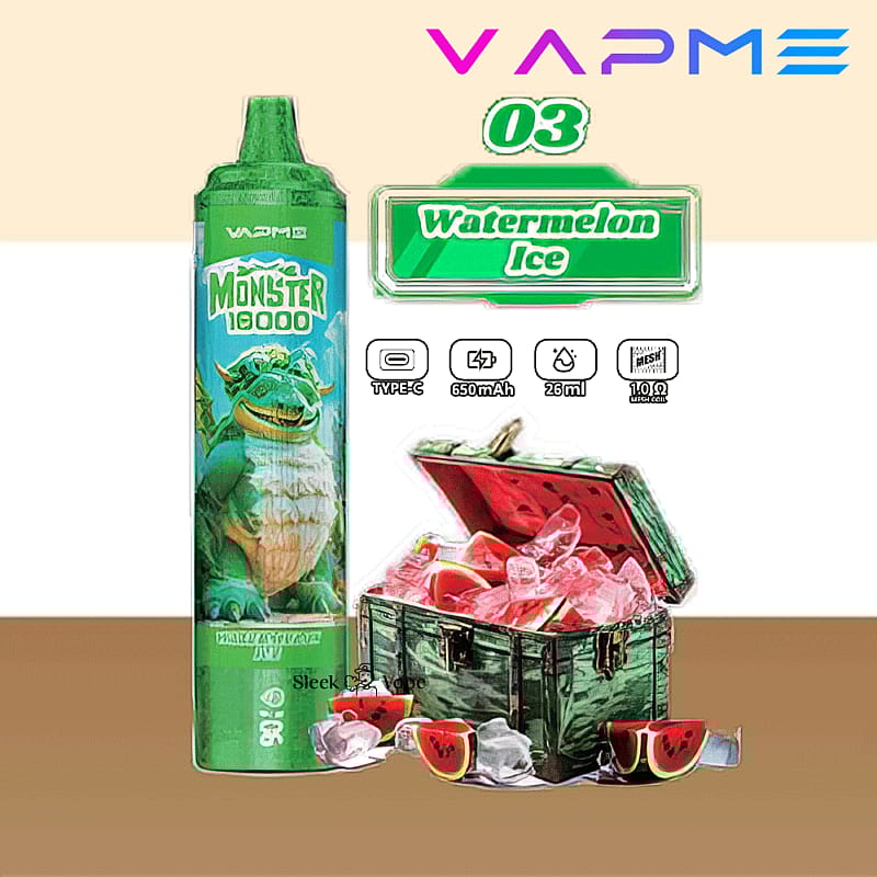 VAPME Monster 16000 bouffées 2% 5% Nicotine LED Display New Electronic Cigarette Pen