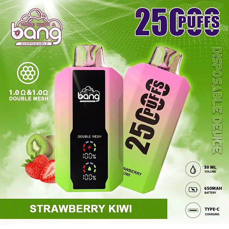 Bang 25000 25k Puffs 0% 2% 3% 5% Nicotine New LED Display Disposable Vape