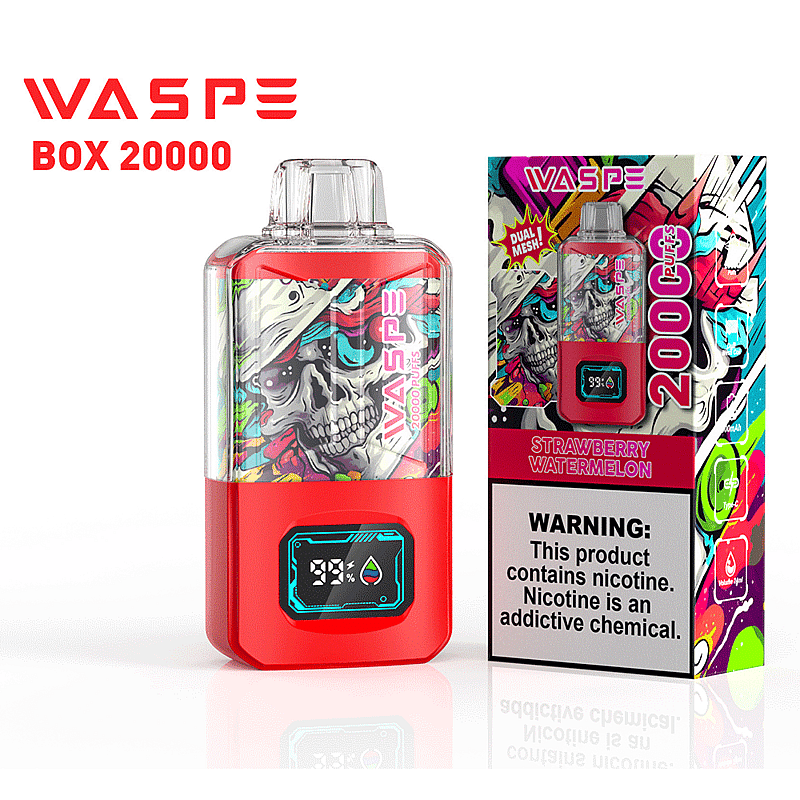 WASPE 20000 20K Puffs 0% 2% 3% 5% Nicotina Pantalla LCD Recargable Vape Desechable