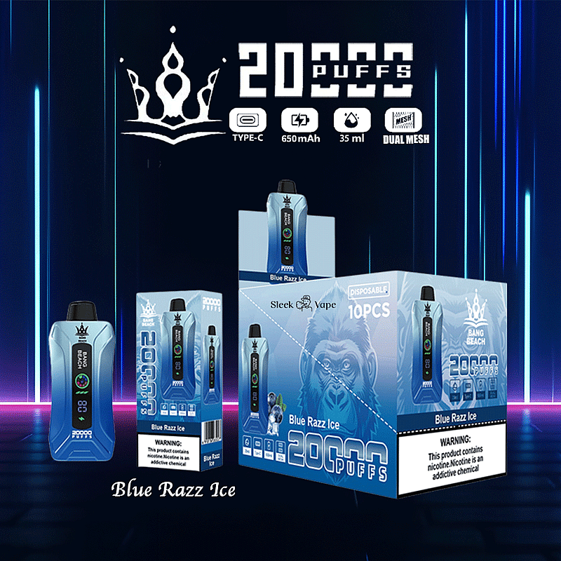 Bang Beach 20000 20K Puffs 0% 2% 3% 5% Nikotin Neue LED-Anzeige Einweg Vape
