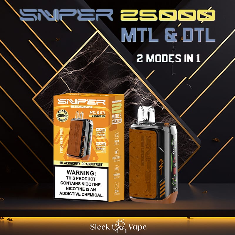 VAPMOD SNIPER 25000 25K soffi usa e getta in pelle per sigaretta elettronica