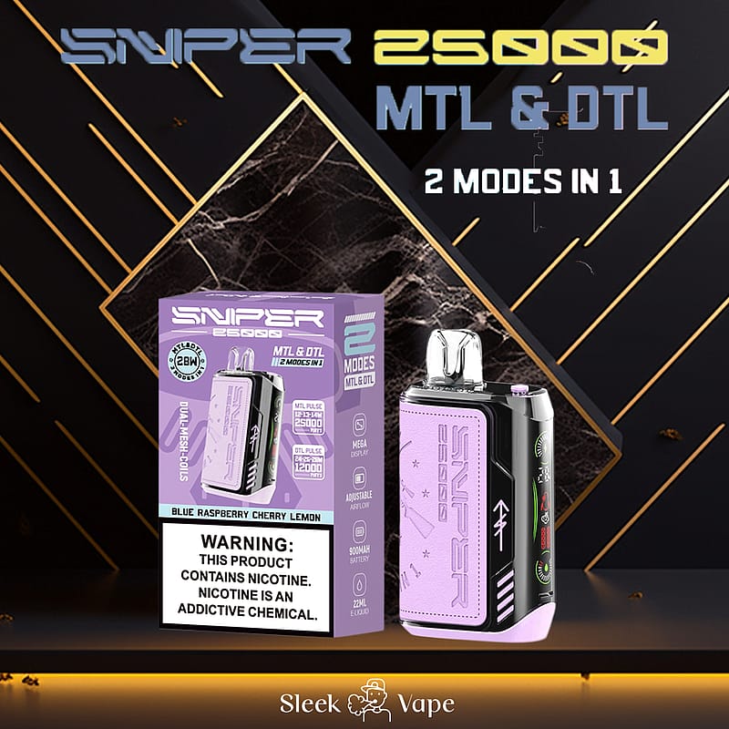 VAPMOD SNIPER 25000 25K soffi usa e getta in pelle per sigaretta elettronica