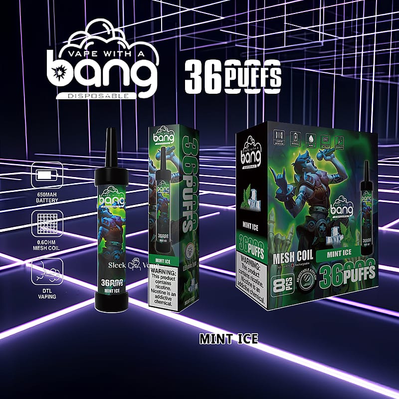 Bang 36000 36K Puffs 0% 2% 3% 5% Nikotin Nyaste Engångs Vape Penna