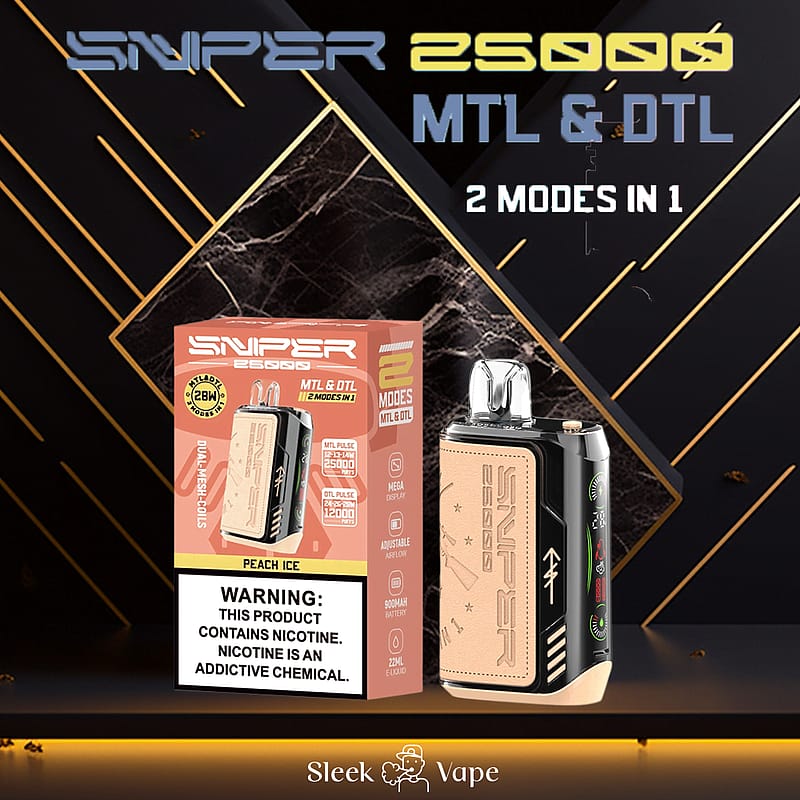 VAPMOD SNIPER 25000 25K soffi usa e getta in pelle per sigaretta elettronica
