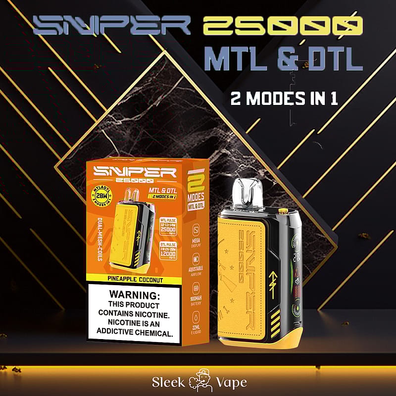 VAPMOD SNIPER 25000 25K soffi usa e getta in pelle per sigaretta elettronica