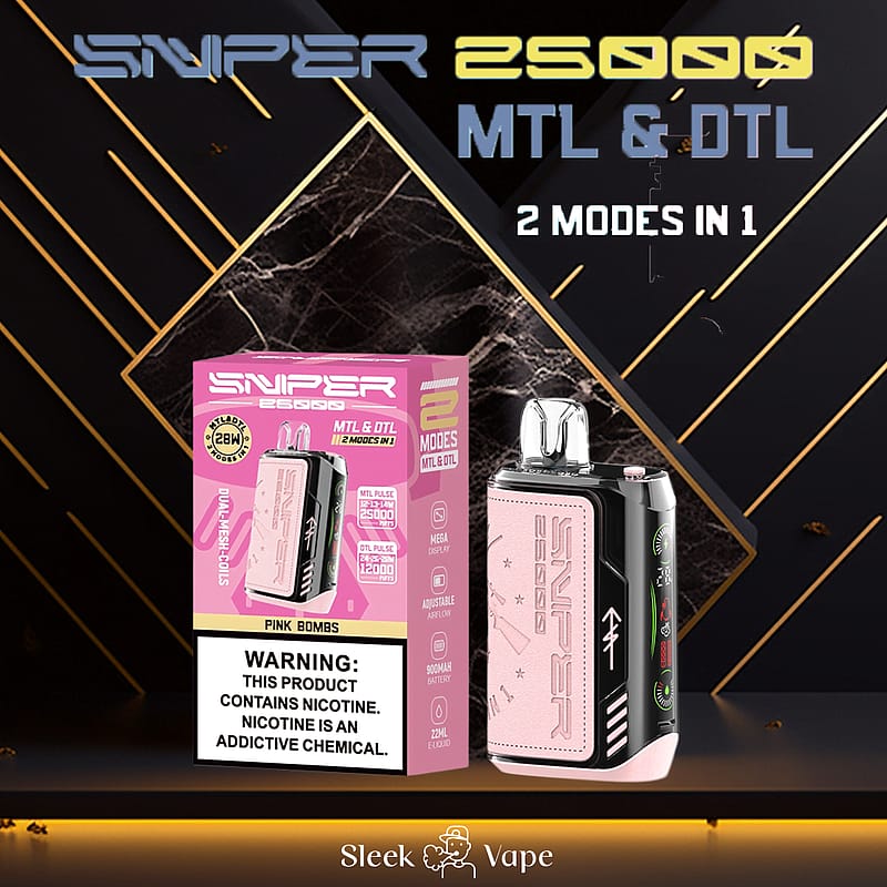 VAPMOD SNIPER 25000 25K soffi usa e getta in pelle per sigaretta elettronica