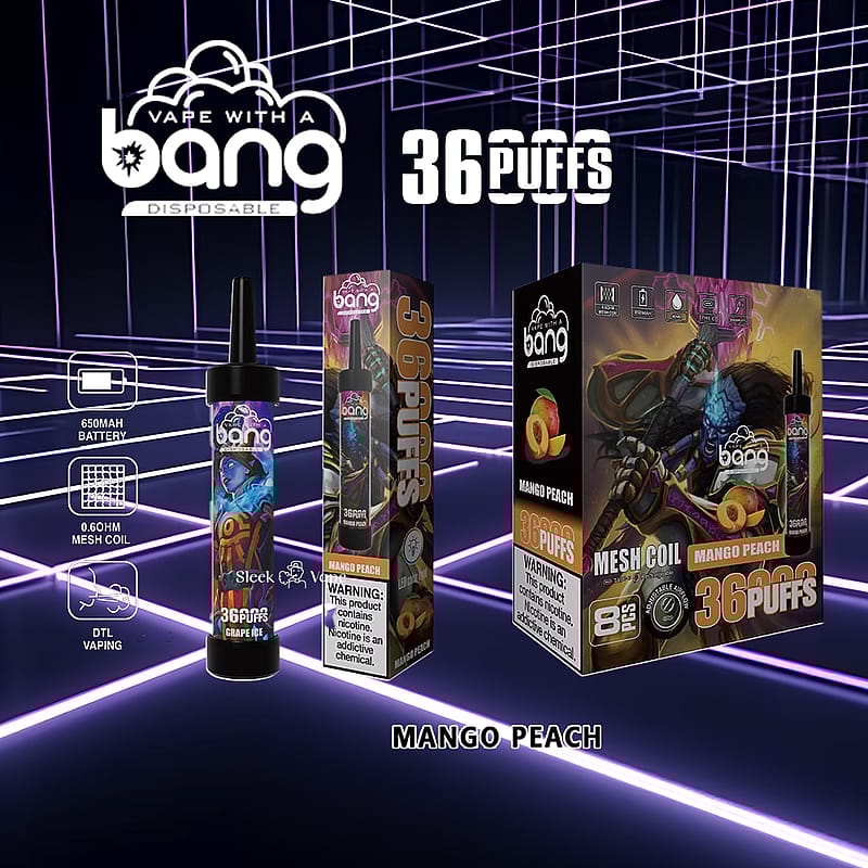 Bang 36000 36K Puffs 0% 2% 3% 5% Nikotin Nyaste Engångs Vape Penna