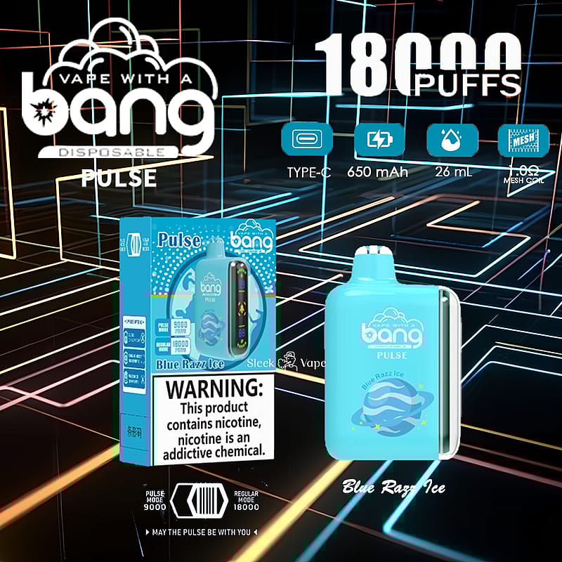 Bang Pulse 18000 Puffs Disposable Vape New Electronic Cigarette Pod