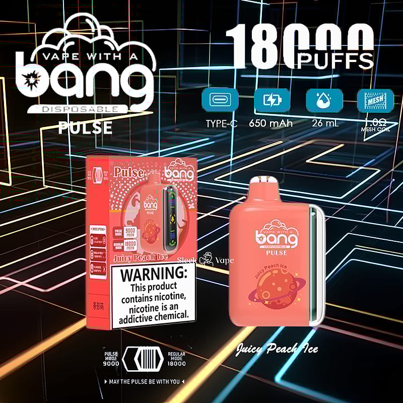 Bang Pulse 18000 Puffs Disposable Vape New Electronic Cigarette Pod