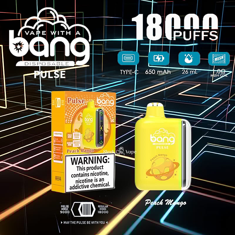 Bang Pulse 18000 Puffs Disposable Vape New Electronic Cigarette Pod