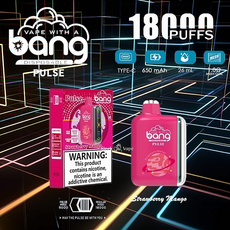 Bang Pulse 18000 Puffs Disposable Vape New Electronic Cigarette Pod