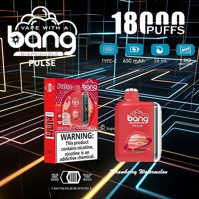 Bang Pulse 18000 Puffs Disposable Vape New Electronic Cigarette Pod