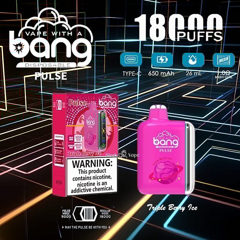 Bang Pulse 18000 Puffs Disposable Vape New Electronic Cigarette Pod