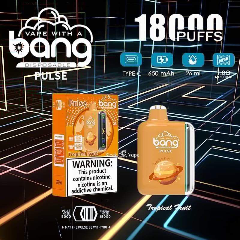 Bang Pulse 18000 Puffs Disposable Vape New Electronic Cigarette Pod