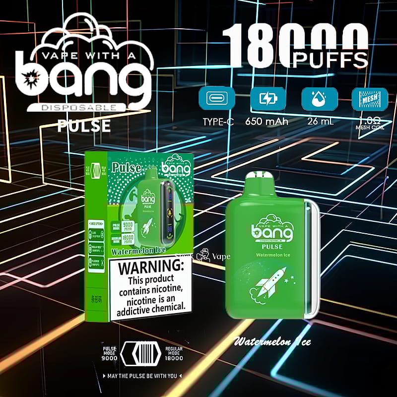 Bang Pulse 18000 Puffs Disposable Vape New Electronic Cigarette Pod