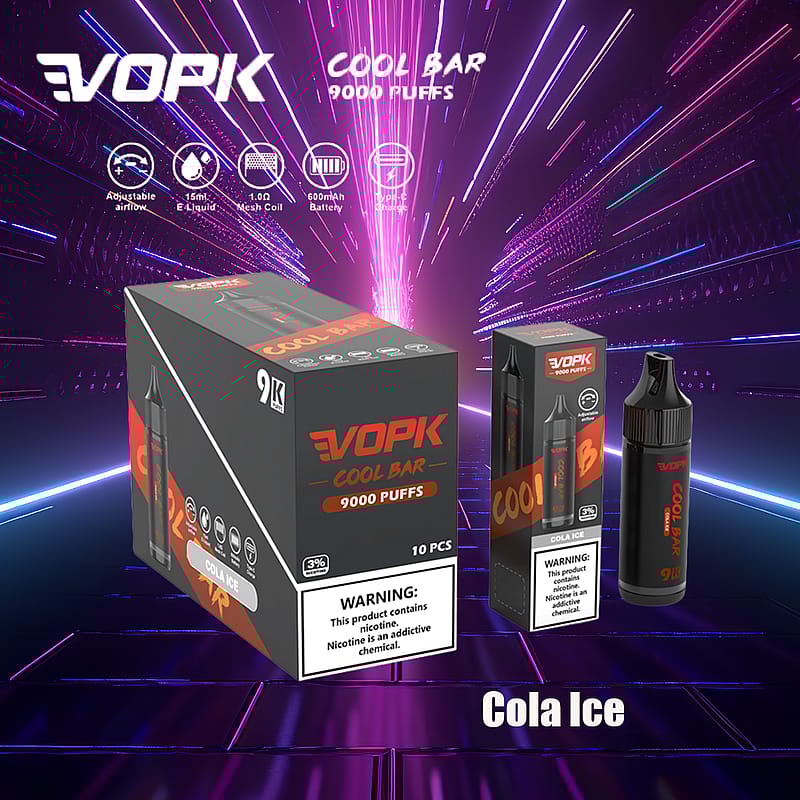 VOPK Cool Bar 9000 soffi 0% 2% 3% 5% sigaretta elettronica alla nicotina più recente penna a vapore