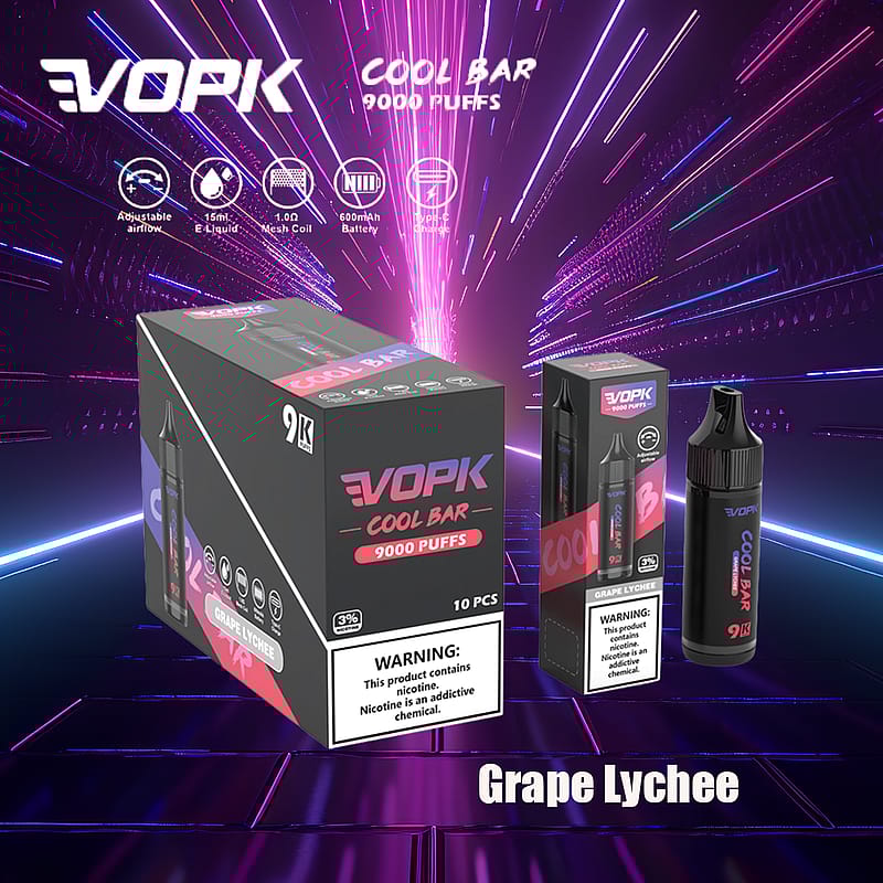 VOPK Cool Bar 9000 soffi 0% 2% 3% 5% sigaretta elettronica alla nicotina più recente penna a vapore