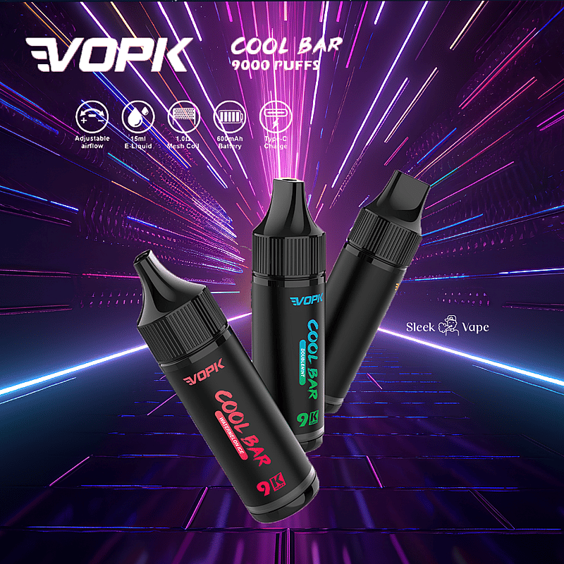 VOPK Cool Bar 9000 soffi 0% 2% 3% 5% sigaretta elettronica alla nicotina più recente penna a vapore