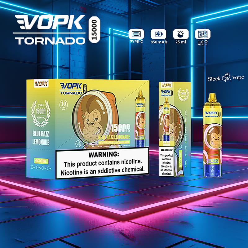 VOPK Tornado 15000 15K Puffs Vape Pen för engångsbruk