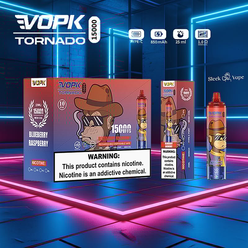 VOPK Tornado 15000 15K Puffs Vape Pen för engångsbruk