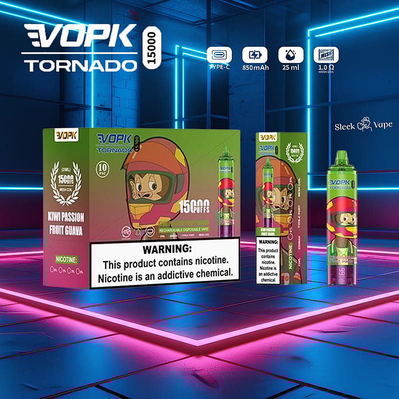 VOPK Tornado 15000 15K Puffs Vape Pen för engångsbruk