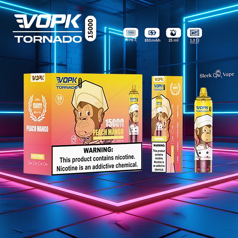 VOPK Tornado 15000 15K Puffs Vape Pen för engångsbruk