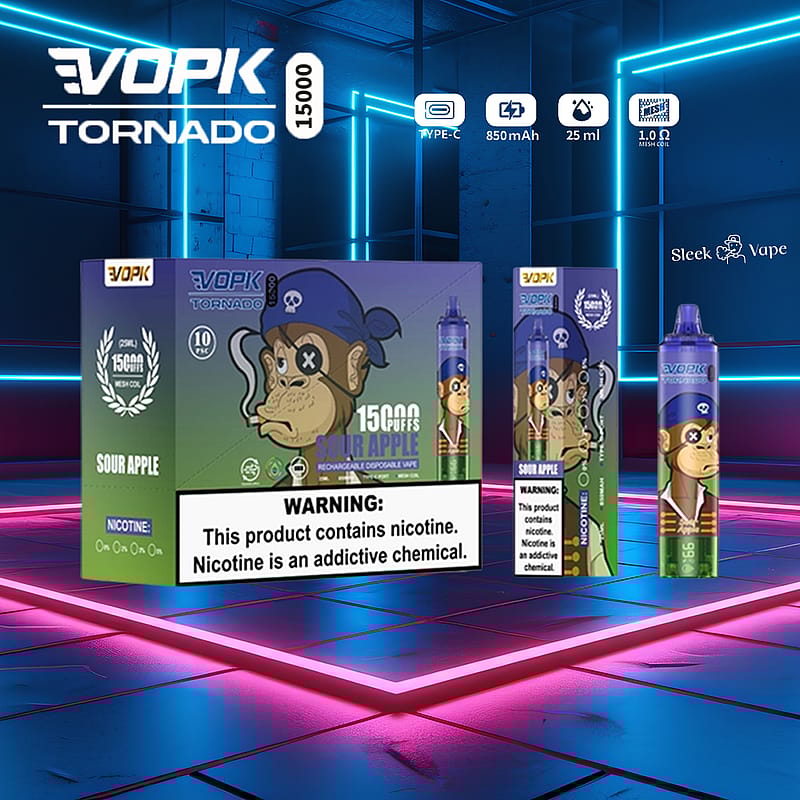 VOPK Tornado 15000 15K Puffs Vape Pen för engångsbruk