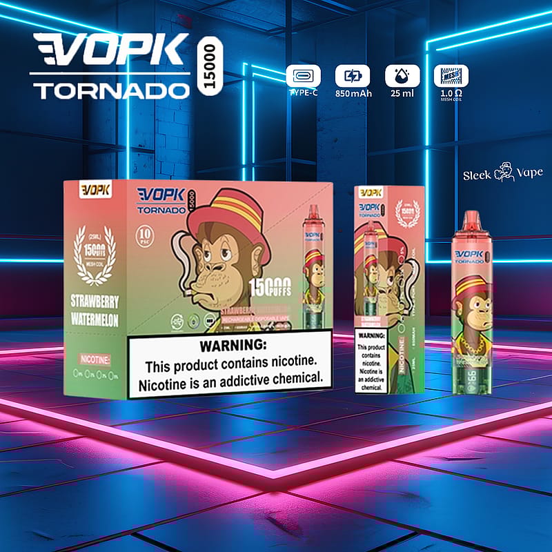VOPK Tornado 15000 15K Puffs Vape Pen för engångsbruk