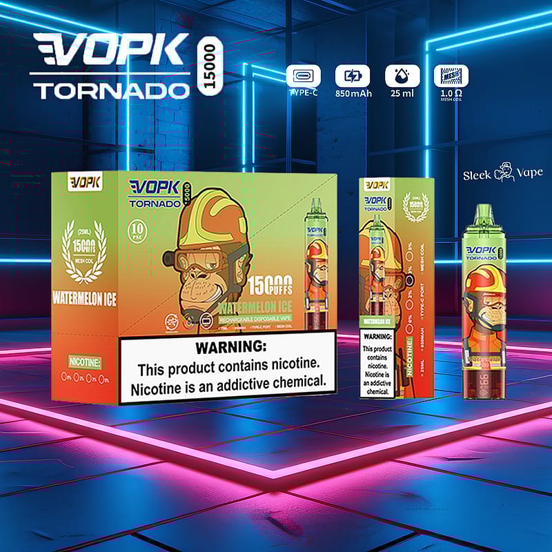 VOPK Tornado 15000 15K Puffs Vape Pen för engångsbruk