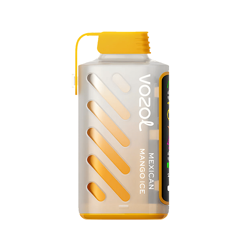 VOZOL Gear Power 20000 Vape usa e getta al gusto Mexican Mango Ice, dal design elegante e compatto con una confezione vivace che mette in mostra la combinazione di mango tropicale e mentolo ghiacciato, perfetta per il vaping in movimento.