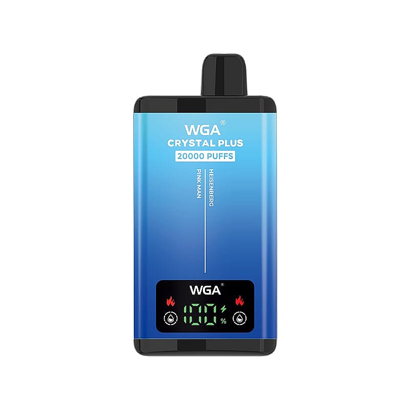 WGA Vape Crystal Pro Max 20000 with dual flavors switch, offering 20,000 puffs in a sleek, crystal design for a premium vaping experience.